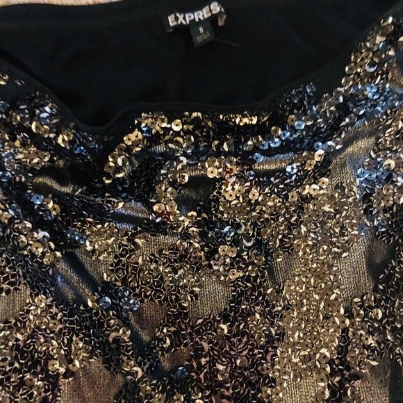 EXPRESS Beaded mini skirt - Picture 2 of 2